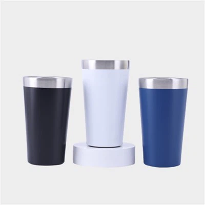 Pòtab Double-Kouch Vacuum Thermos Cup